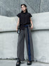 Stripe Panel Wide Pants